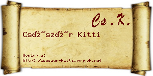 Császár Kitti névjegykártya